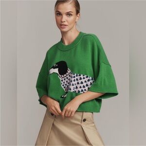 NWT Anthropologie The Goldie Crew Neck Cashmere Sweater